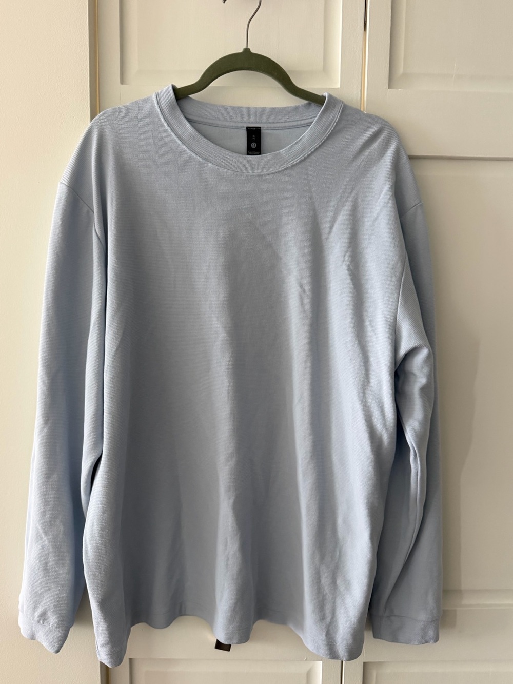 Lululemon Heavyweight Cotton Textured Long-Sleeve Shirt Blue XL New